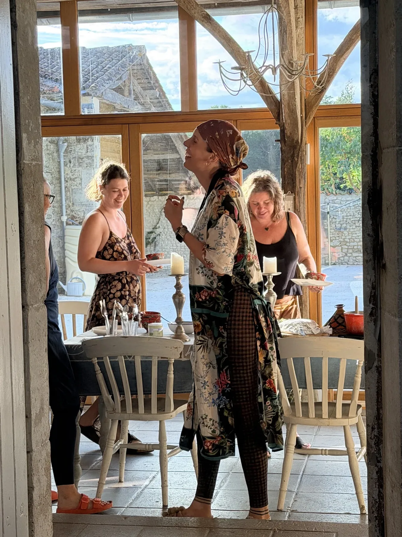 A moment from a Mindful Coherence retreat at Chez Vall&eacute;e
